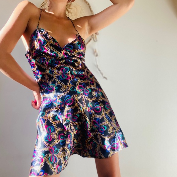 Frederick's of Hollywood Other - Fredericks of Hollywood Silky Printed Slip Dress